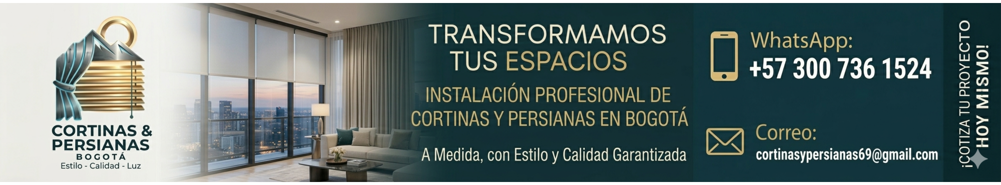 cortinas y persianas en bogotá